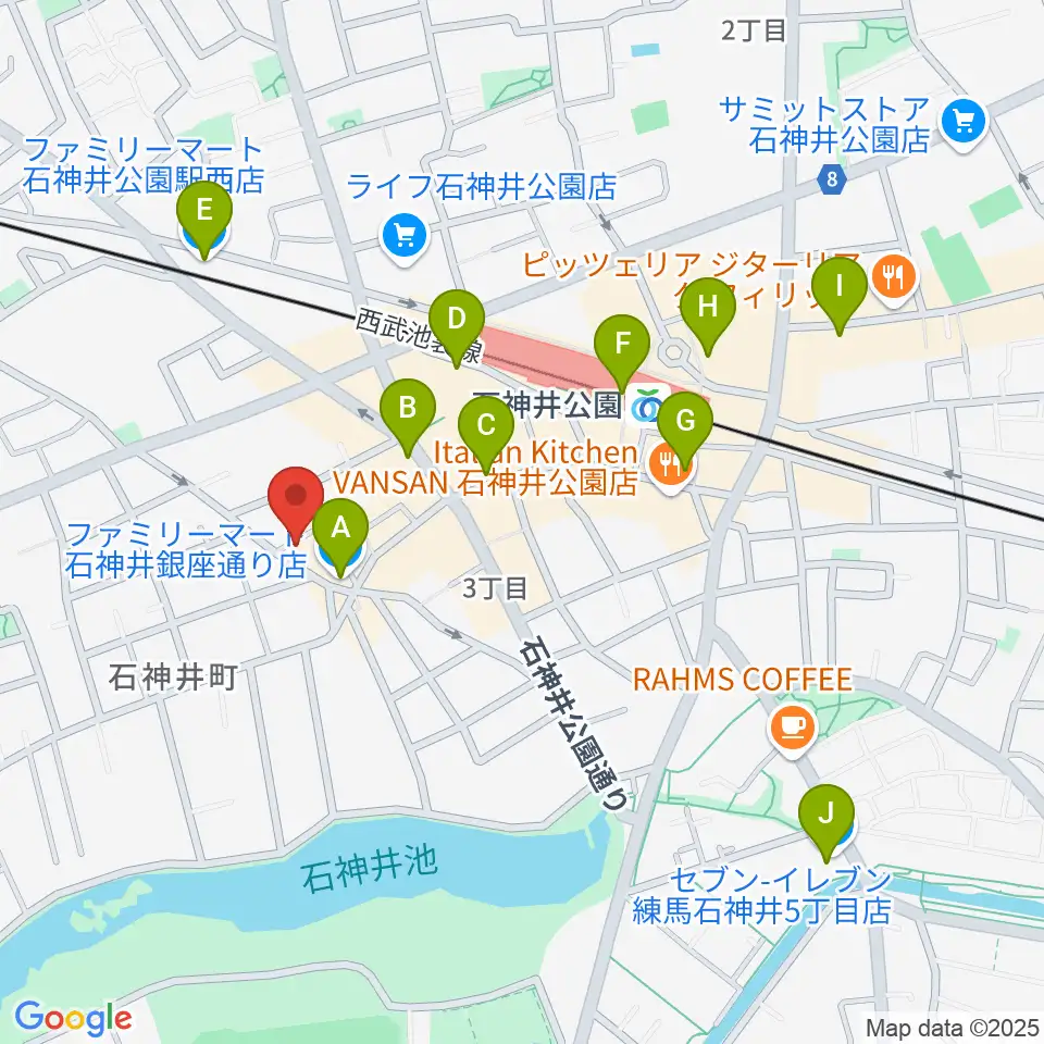 ドットスポットスタジオ周辺のコンビニエンスストア一覧地図