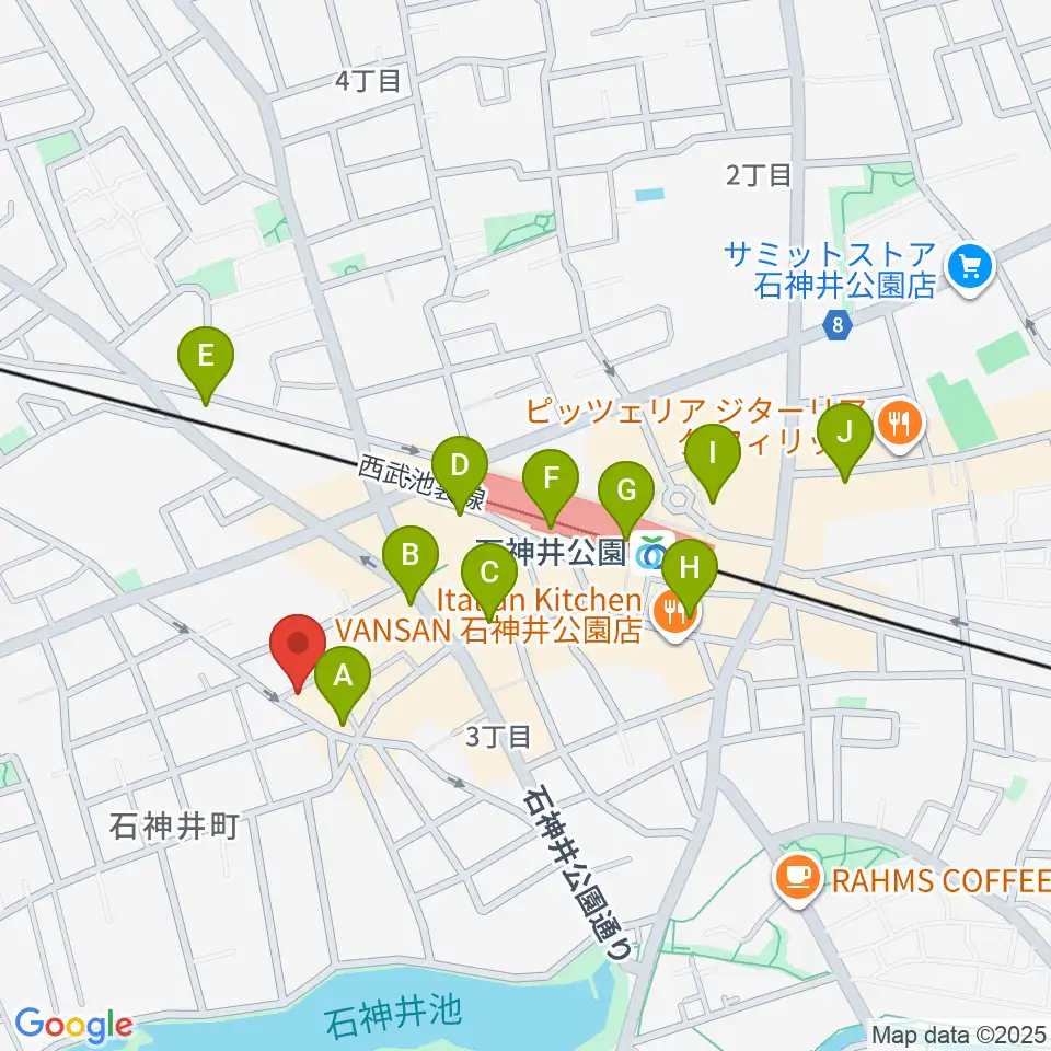 ドットスポットスタジオ周辺のコンビニエンスストア一覧地図