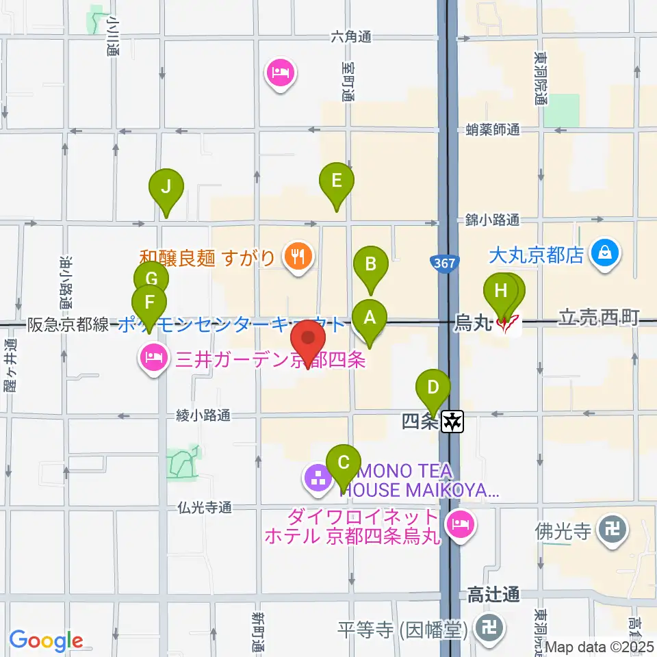 洗心館こころホール周辺のコンビニエンスストア一覧地図