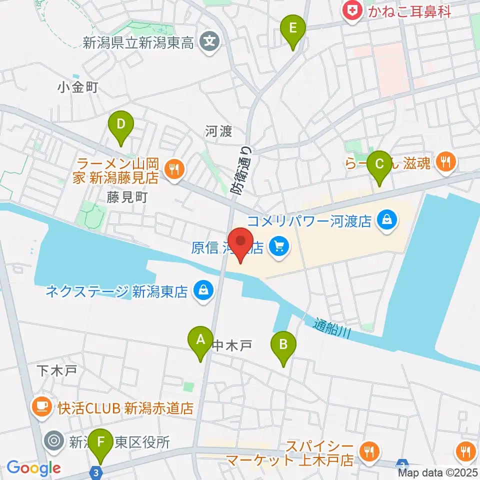 河渡総合センター ヤマハミュージック周辺のコンビニエンスストア一覧地図