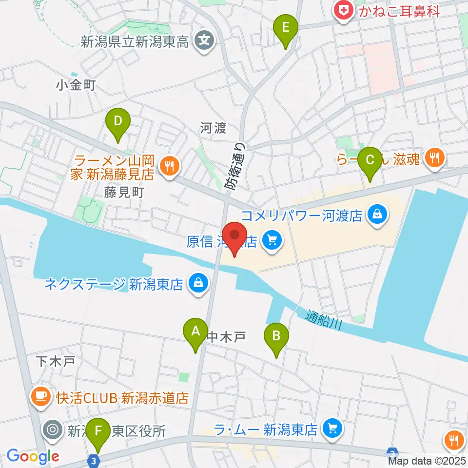 河渡総合センター ヤマハミュージック周辺のコンビニエンスストア一覧地図