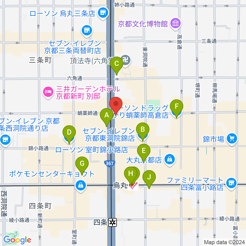 AKKUN’S周辺のコンビニエンスストア一覧地図