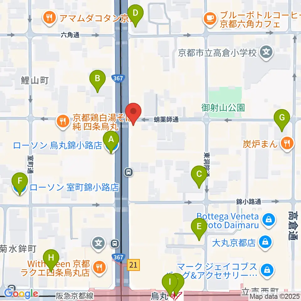 AKKUN’S周辺のコンビニエンスストア一覧地図