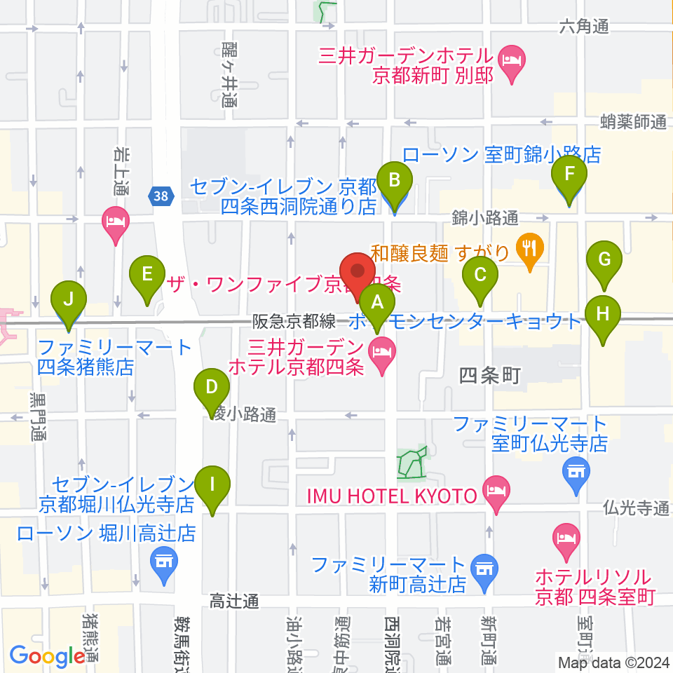 マルコ・ストリングス周辺のコンビニエンスストア一覧地図