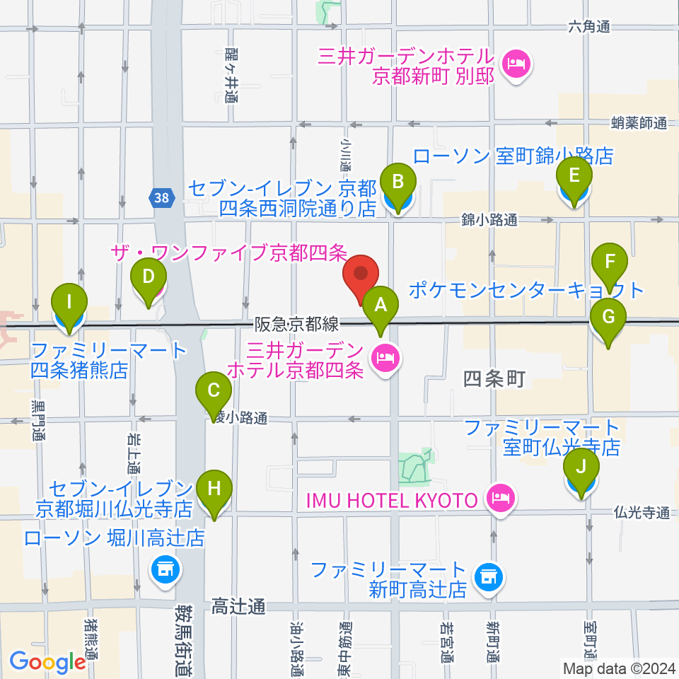 マルコ・ストリングス周辺のコンビニエンスストア一覧地図