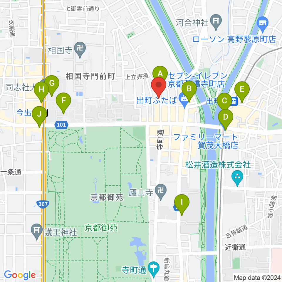 イチイヒロキ Violin Shop周辺のコンビニエンスストア一覧地図