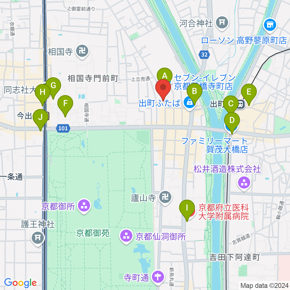 イチイヒロキ Violin Shop周辺のコンビニエンスストア一覧地図