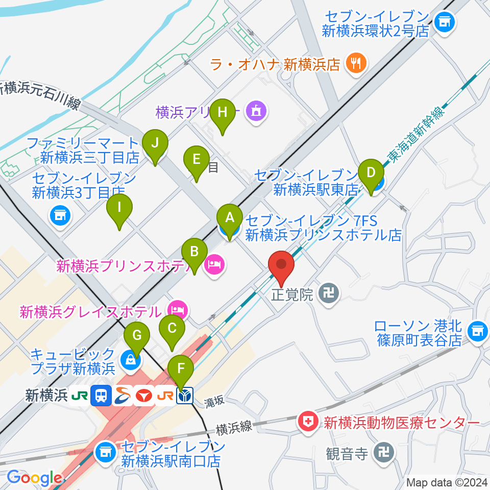 キミノ音楽教室周辺のコンビニエンスストア一覧地図