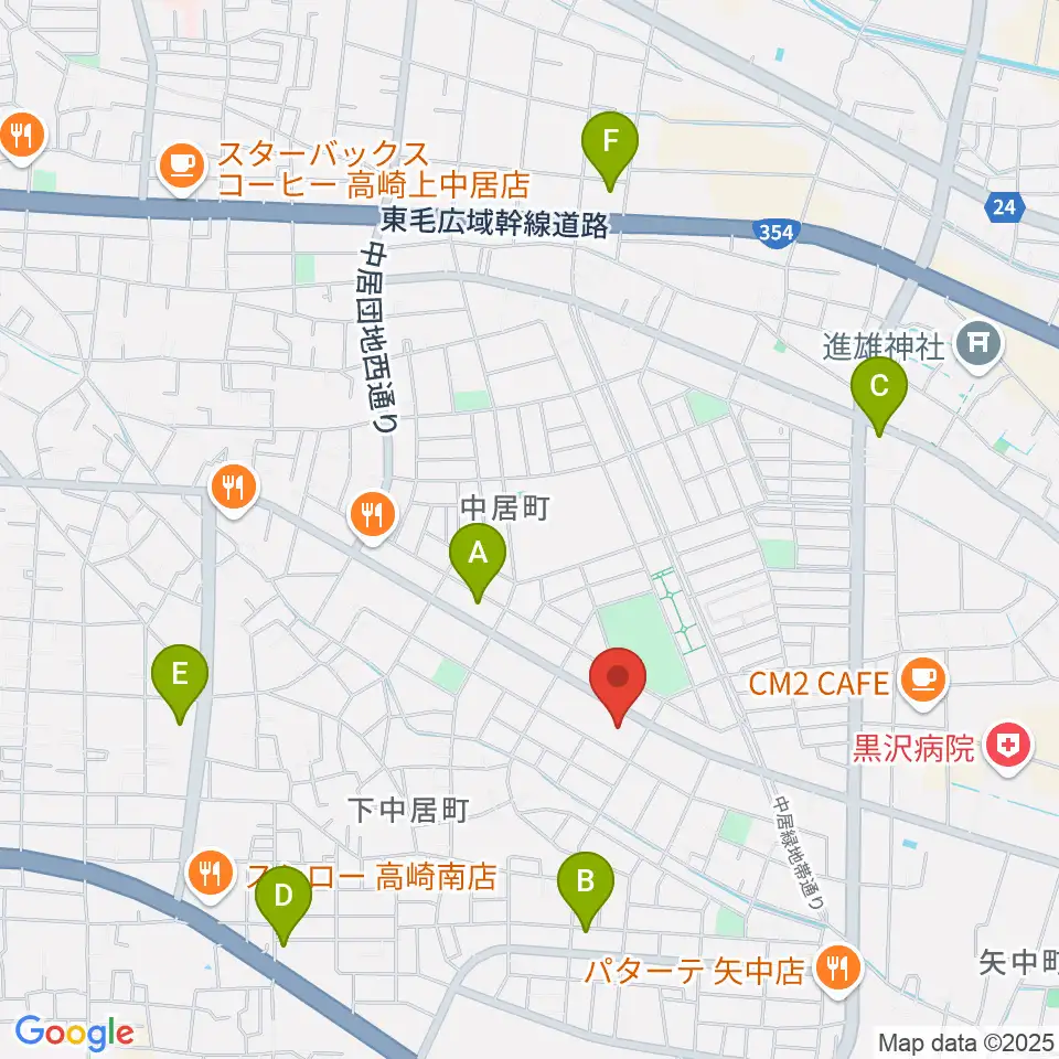 なかい総合センター ヤマハミュージック周辺のコンビニエンスストア一覧地図