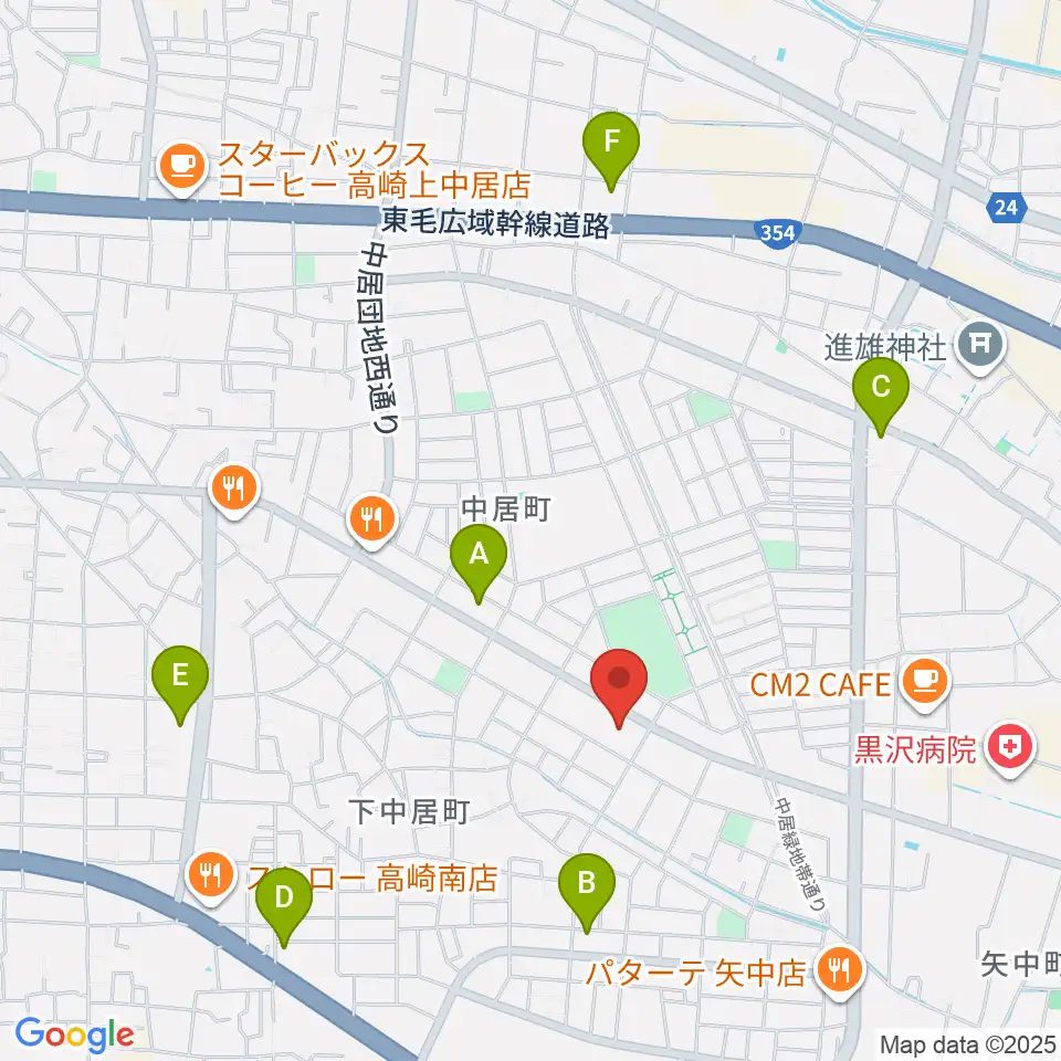 なかい総合センター ヤマハミュージック周辺のコンビニエンスストア一覧地図