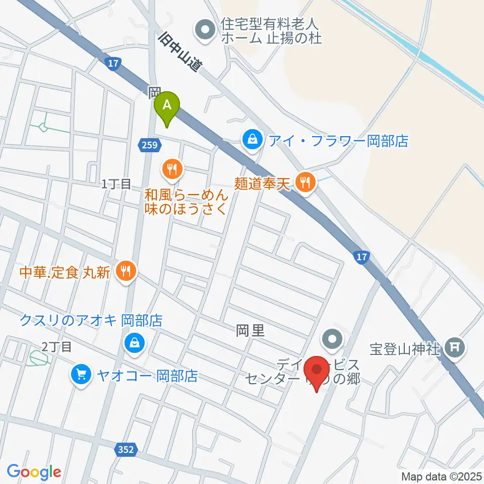 深谷みらい総合センター ヤマハミュージック周辺のコンビニエンスストア一覧地図
