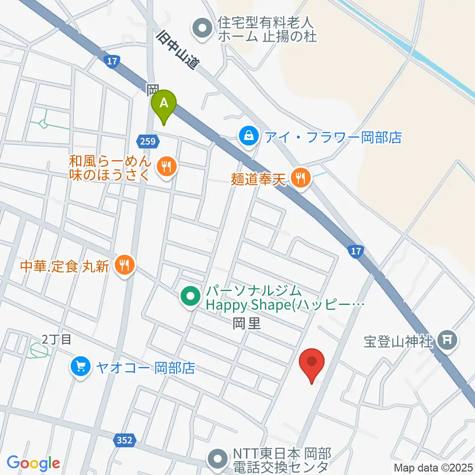 深谷みらい総合センター ヤマハミュージック周辺のコンビニエンスストア一覧地図