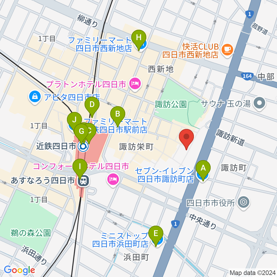 コスモ楽器周辺のコンビニエンスストア一覧地図