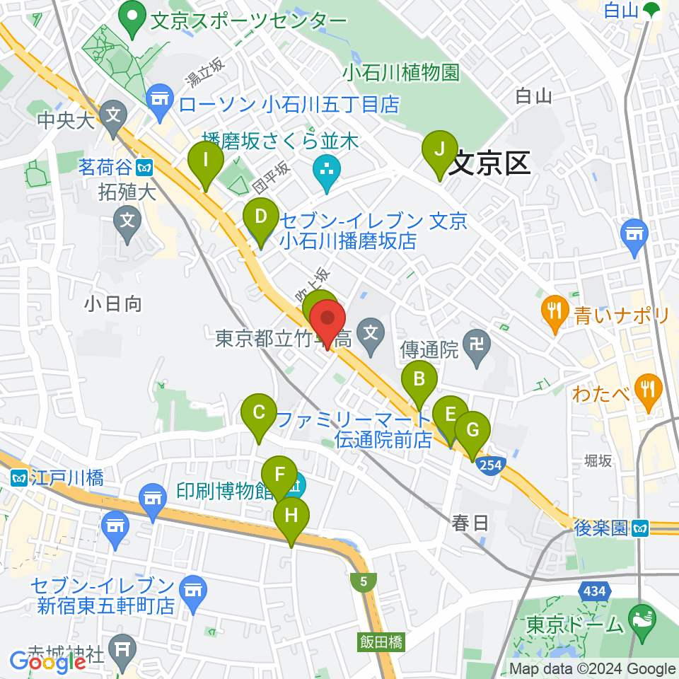 西部ピアノ東京周辺のコンビニエンスストア一覧地図