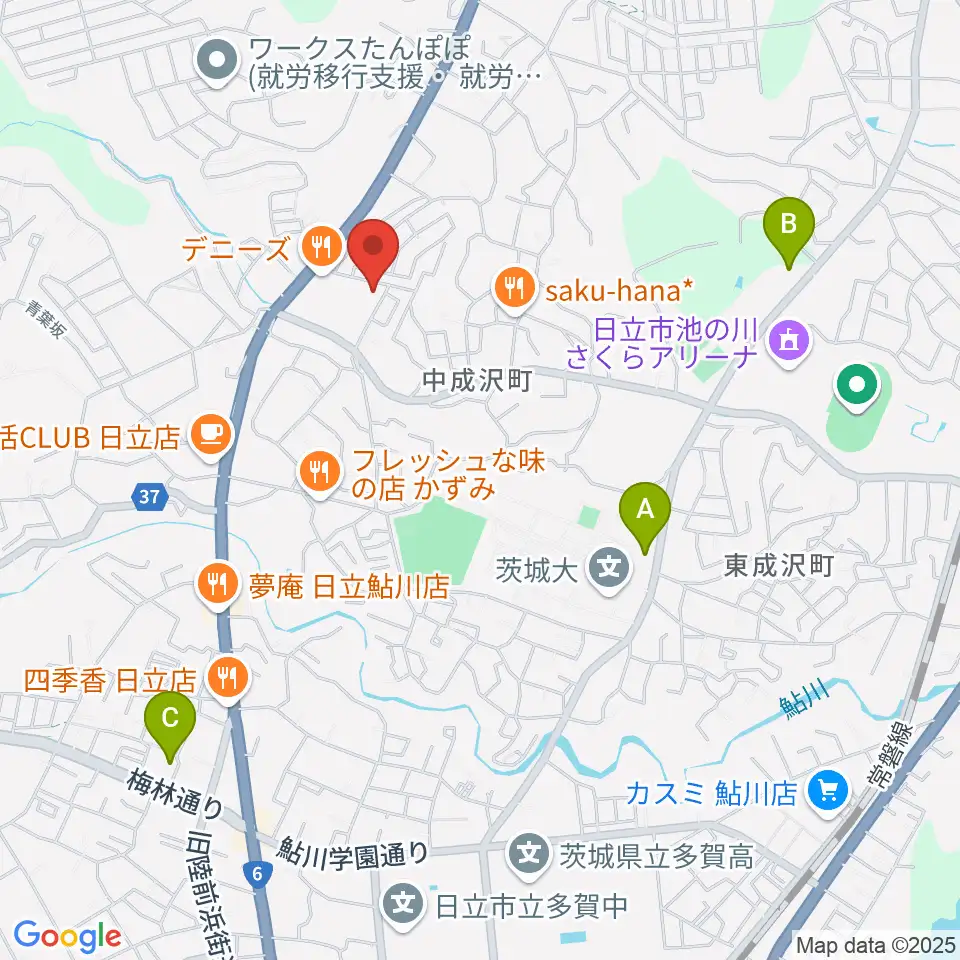 成沢プレーゴセンター ヤマハ音楽教室周辺のコンビニエンスストア一覧地図