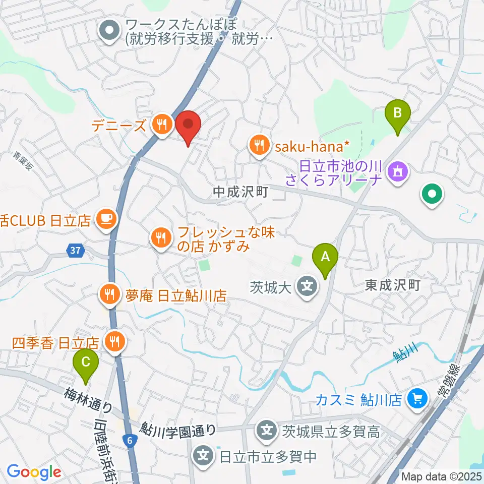 成沢プレーゴセンター ヤマハ音楽教室周辺のコンビニエンスストア一覧地図