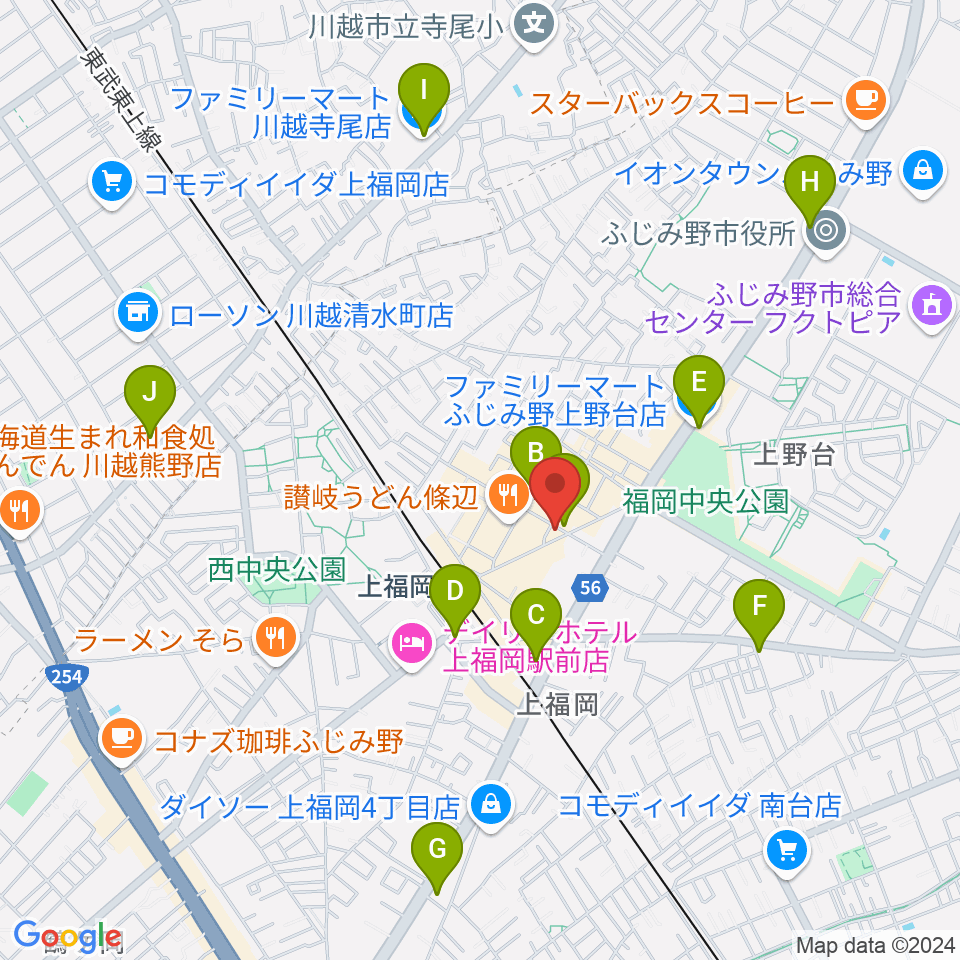 スカイワードミュージックスクール周辺のコンビニエンスストア一覧地図