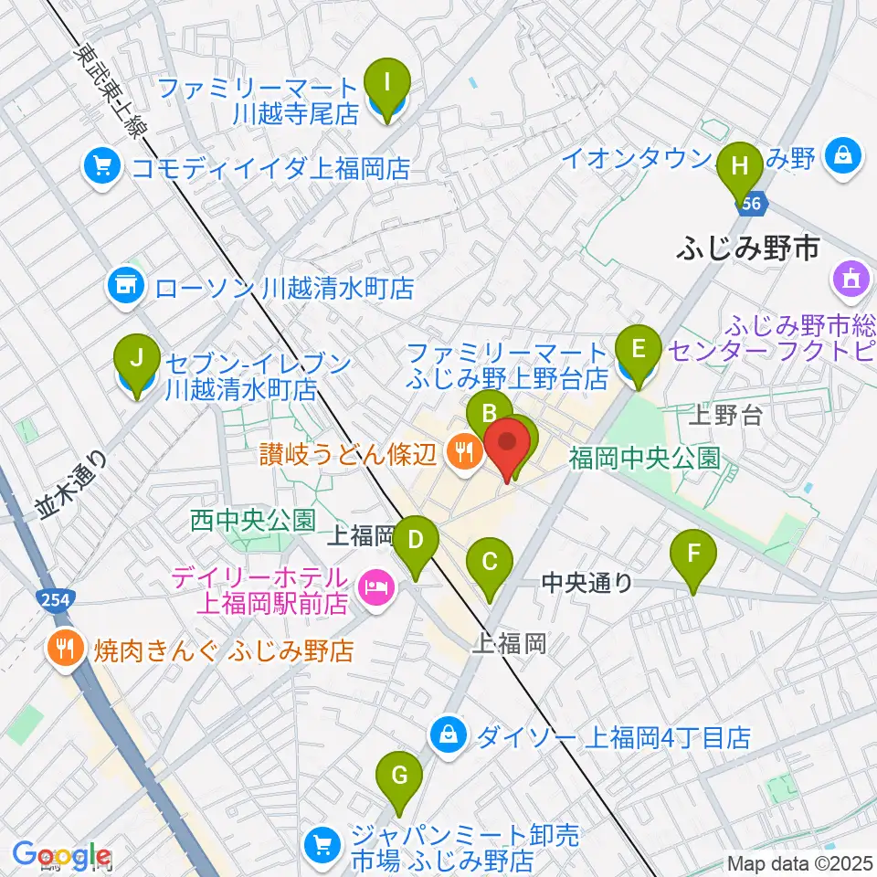 スカイワードミュージックスクール周辺のコンビニエンスストア一覧地図