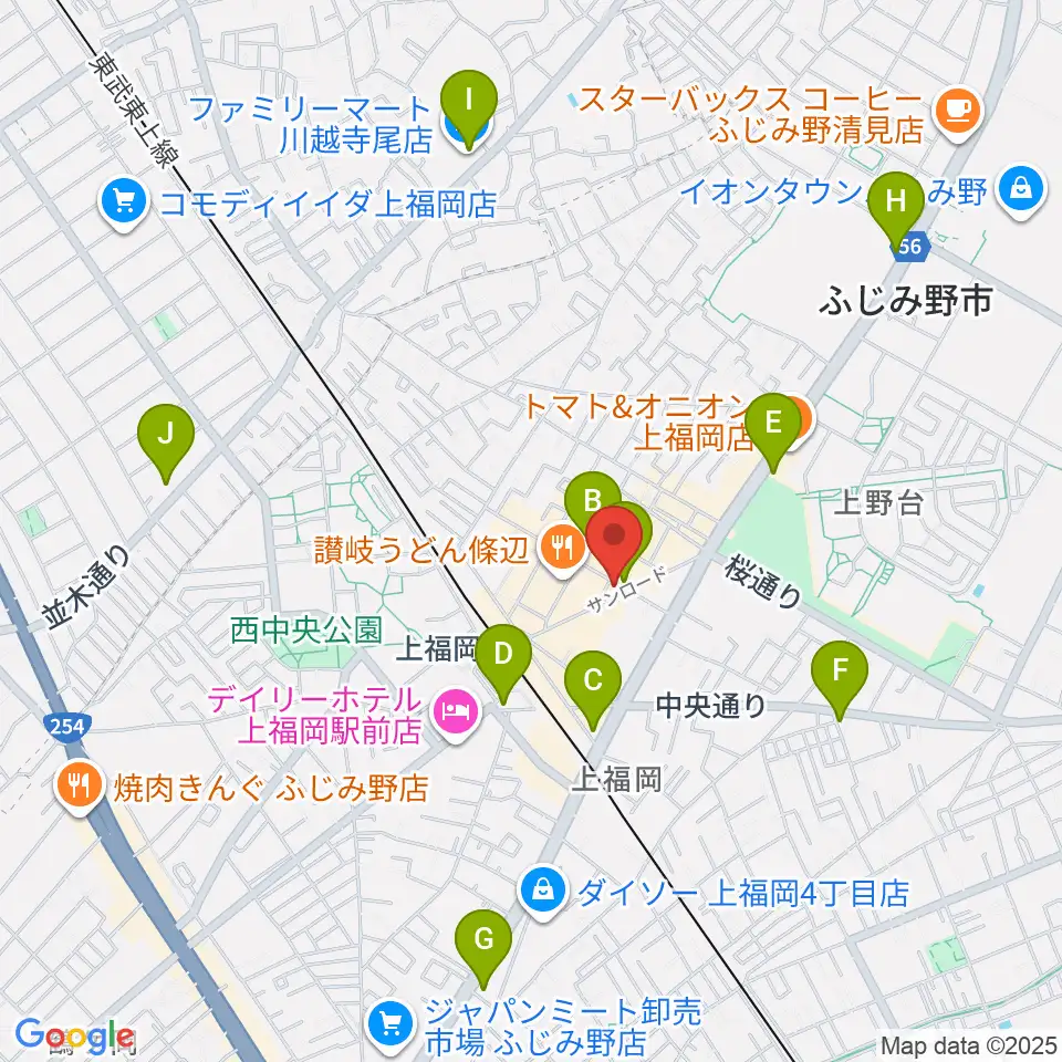 スカイワードミュージックスクール周辺のコンビニエンスストア一覧地図