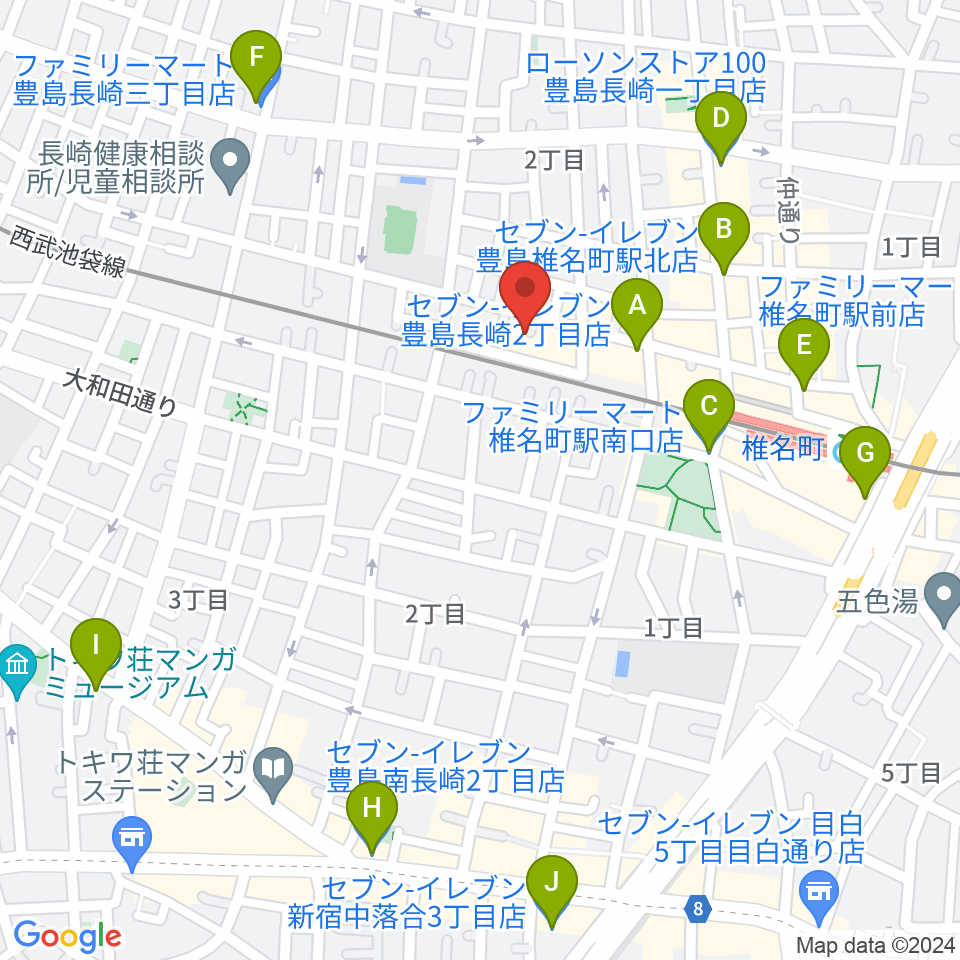 バッハはうす周辺のコンビニエンスストア一覧地図