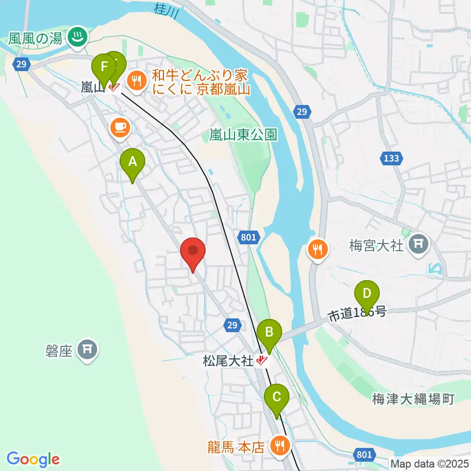 嵐山おんがく教室周辺のコンビニエンスストア一覧地図