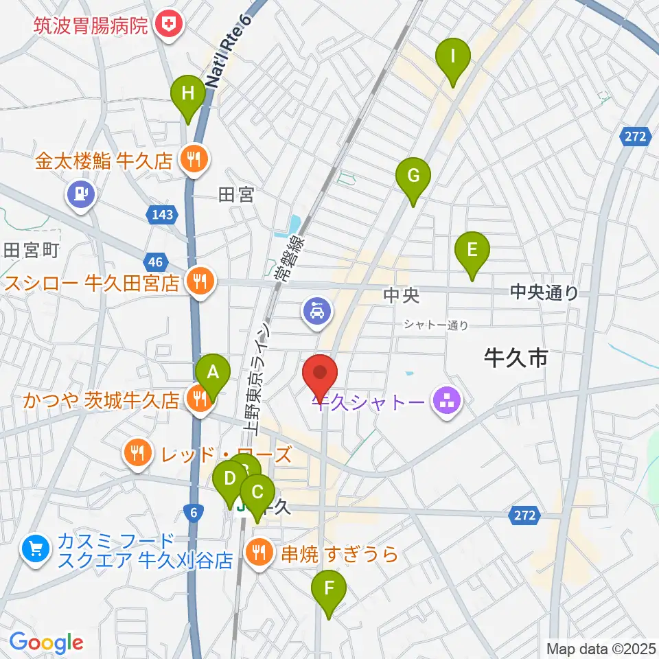 セイワ楽器 牛久センター周辺のコンビニエンスストア一覧地図