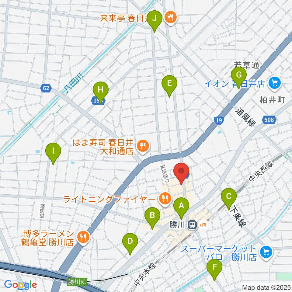 ジュンセイギターズ周辺のコンビニエンスストア一覧地図