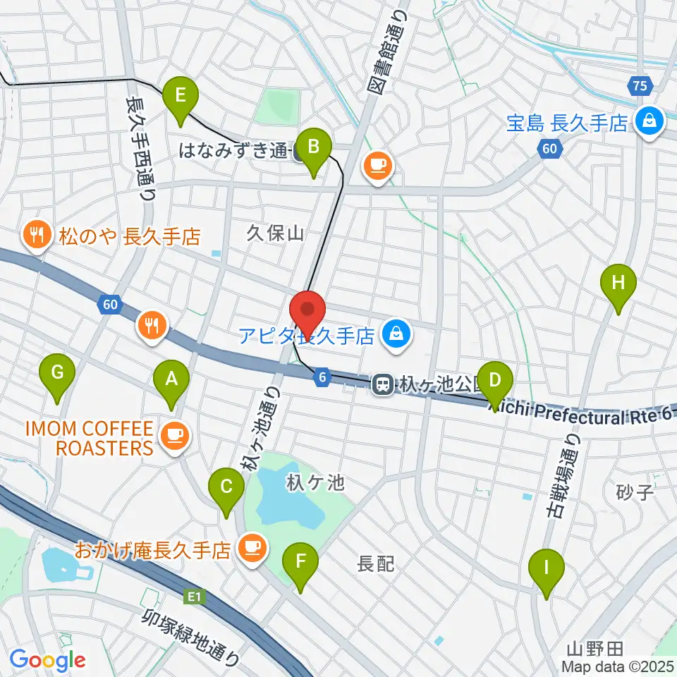 安立ピアノ＆ハープ研究所周辺のコンビニエンスストア一覧地図