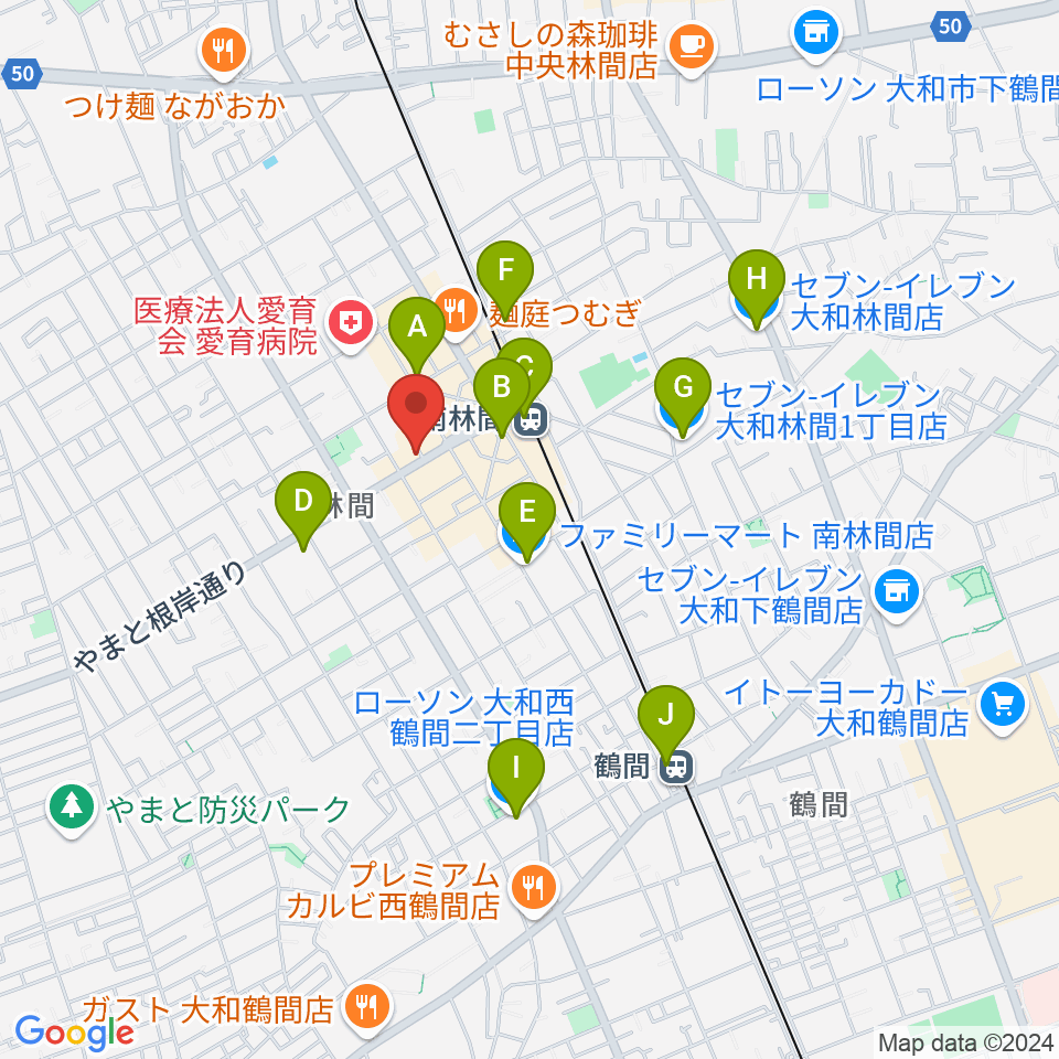 みゆき音楽アトリエ周辺のコンビニエンスストア一覧地図