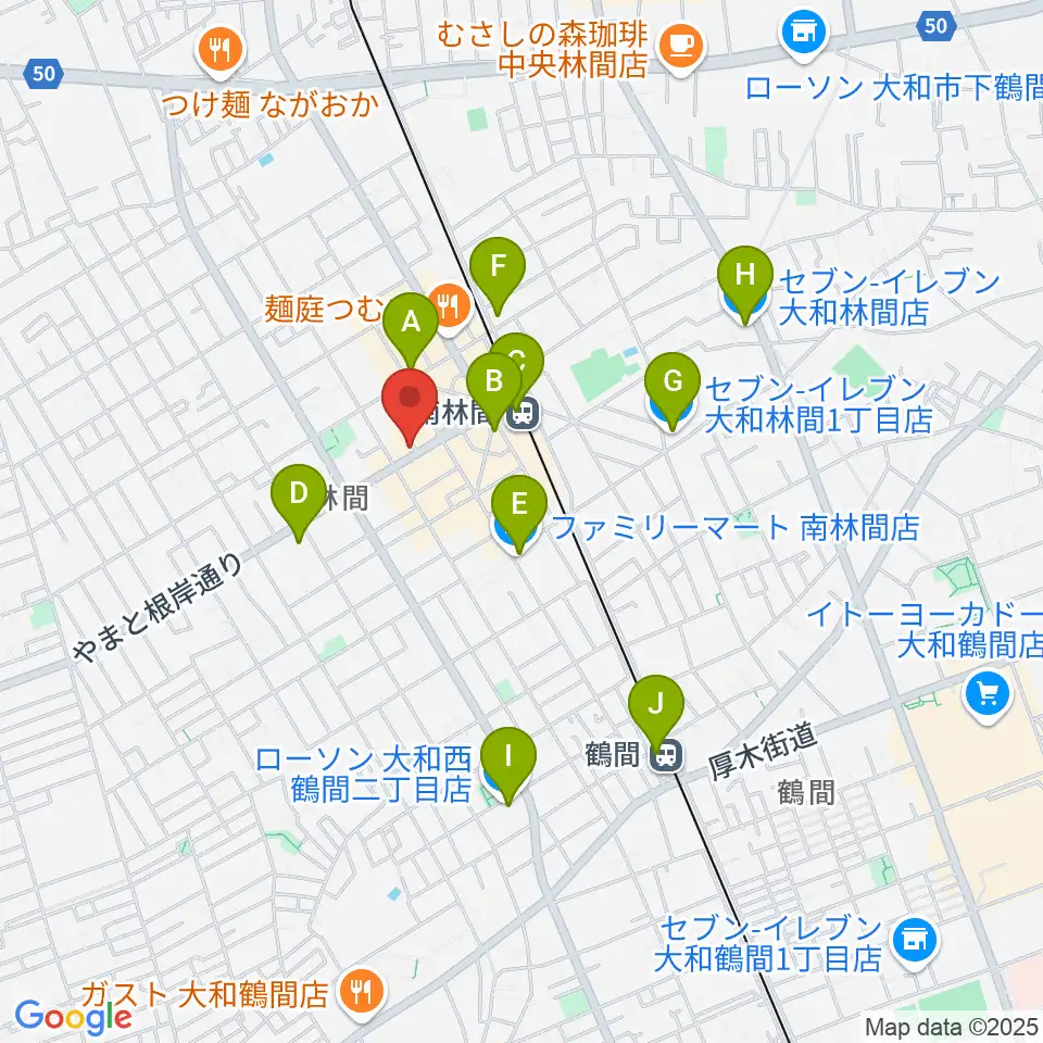 みゆき音楽アトリエ周辺のコンビニエンスストア一覧地図