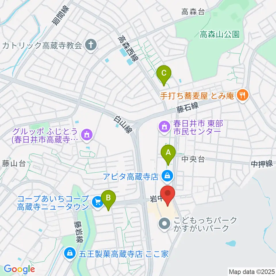 サンマルシェセンター ヤマハミュージック周辺のコンビニエンスストア一覧地図