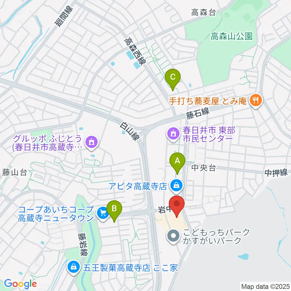 サンマルシェセンター ヤマハミュージック周辺のコンビニエンスストア一覧地図