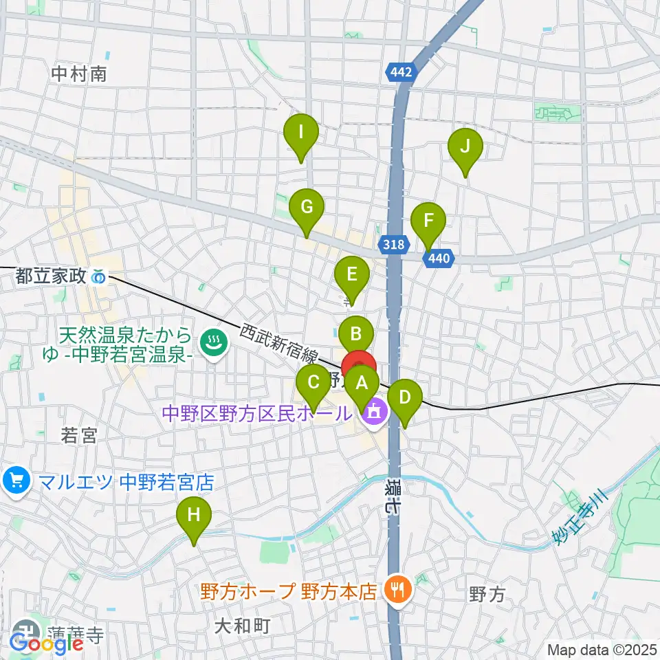 Iwoo NOGATA周辺のコンビニエンスストア一覧地図