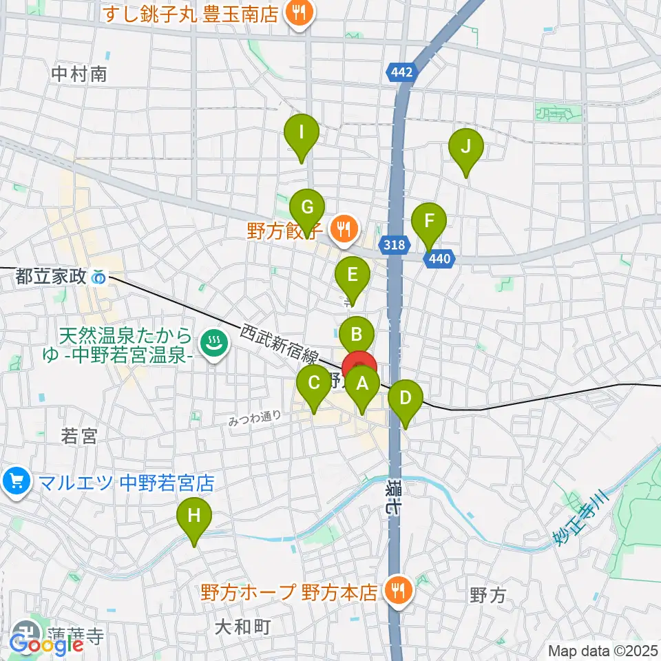 Iwoo NOGATA周辺のコンビニエンスストア一覧地図