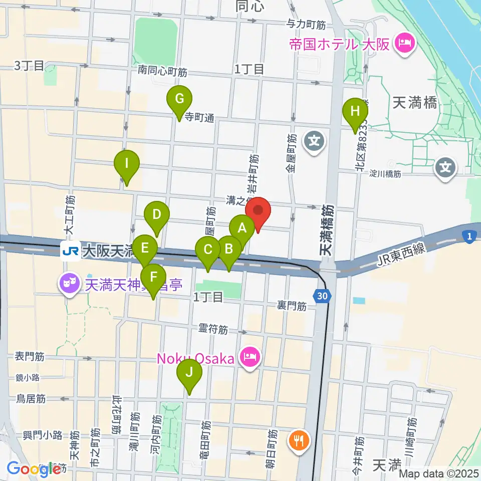 フレット楽器ヤマサキ周辺のコンビニエンスストア一覧地図