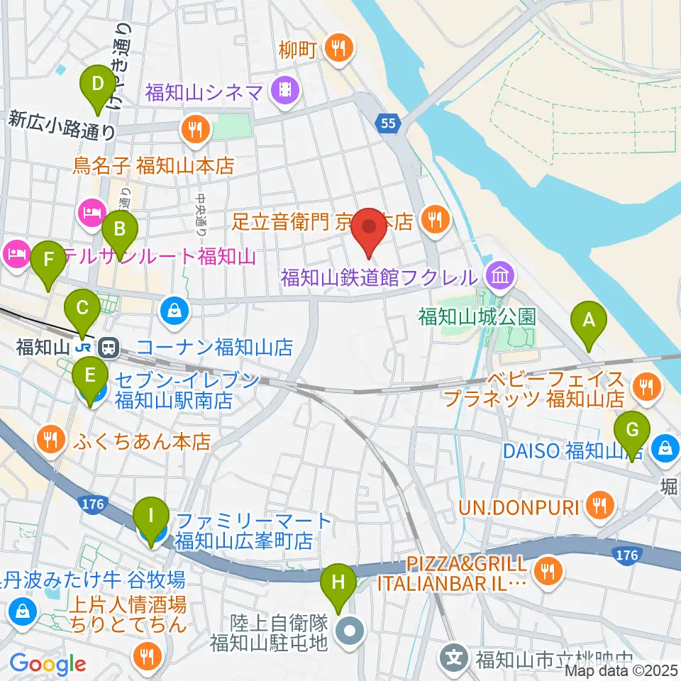 三字屋楽器店周辺のコンビニエンスストア一覧地図