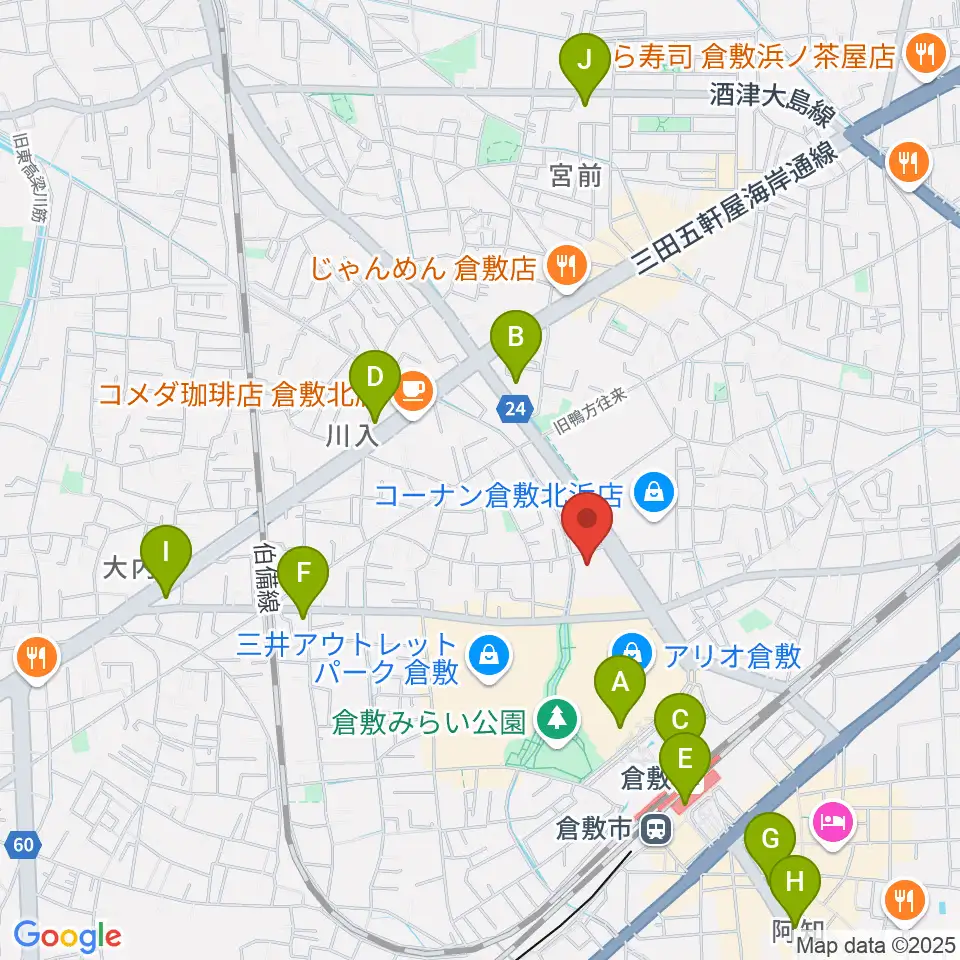 伊丹典子マンドリン教室周辺のコンビニエンスストア一覧地図