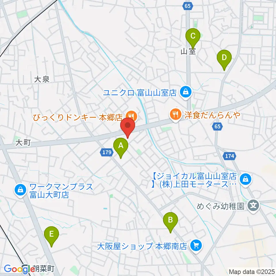 開進堂楽器 MPC富山南周辺のコンビニエンスストア一覧地図