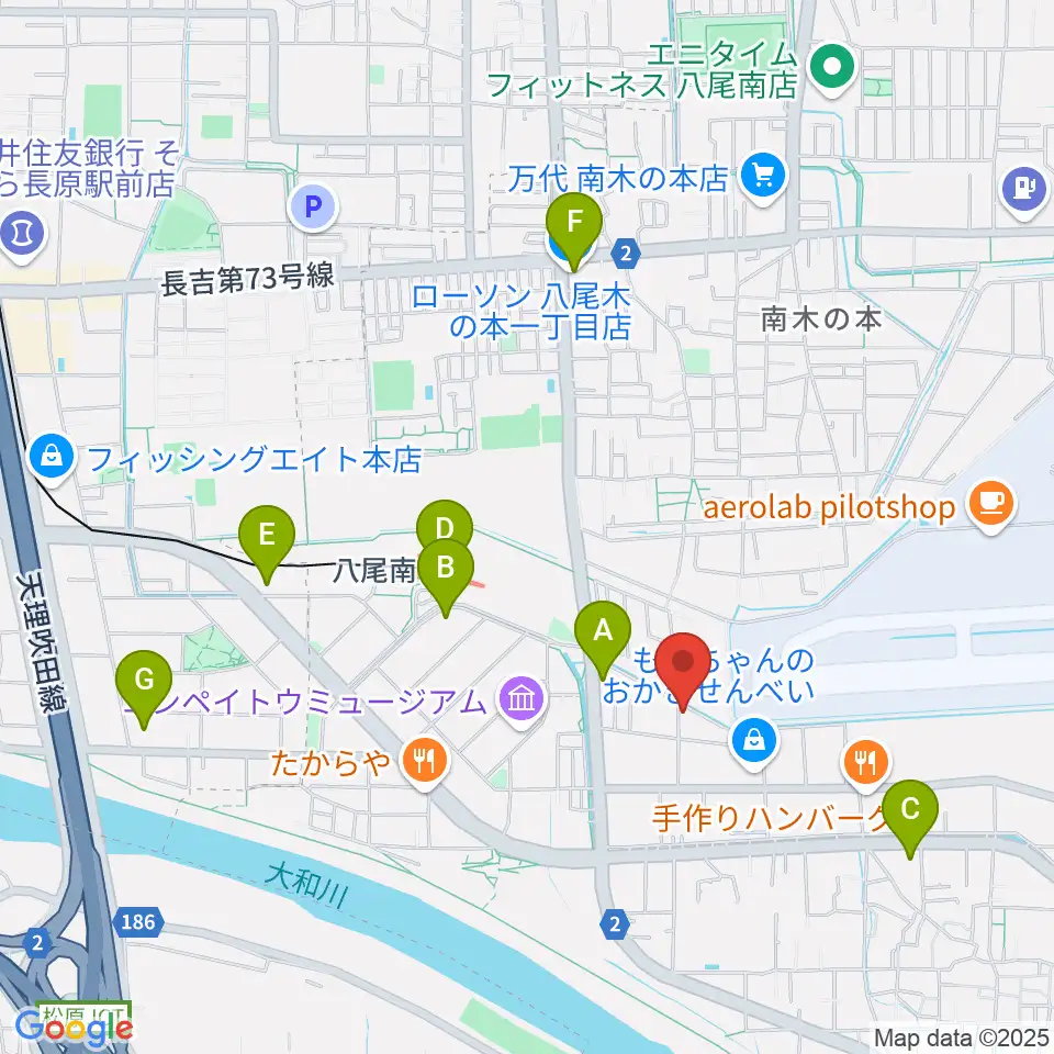 丸岡太鼓店周辺のコンビニエンスストア一覧地図