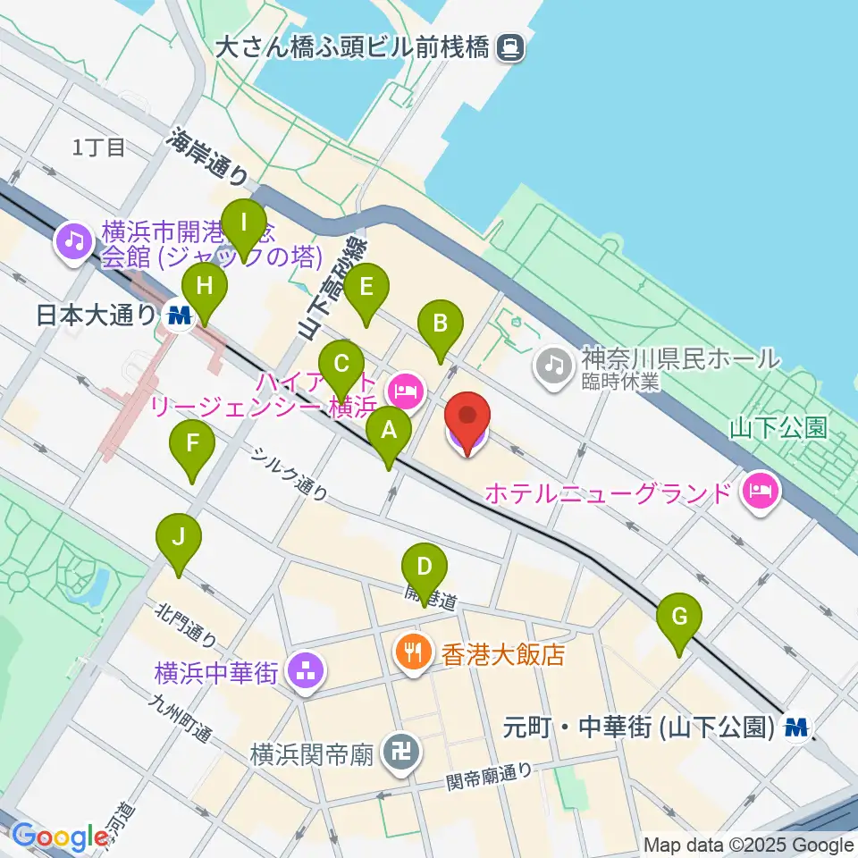 KAAT神奈川芸術劇場周辺のコンビニエンスストア一覧地図