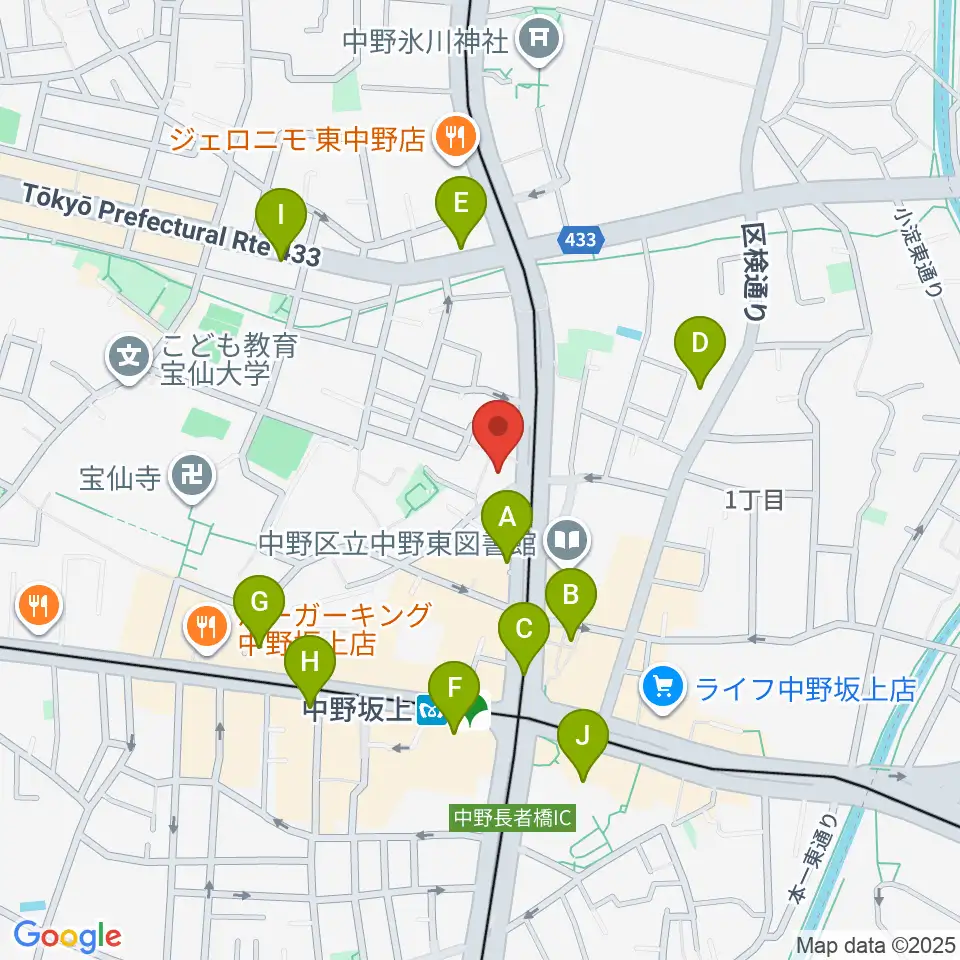 D,IOS中野坂上スタジオ周辺のコンビニエンスストア一覧地図