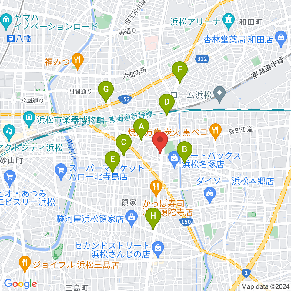 名塚センター ヤマハミュージック周辺のコンビニエンスストア一覧地図