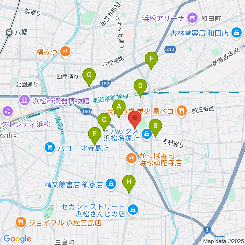 名塚センター ヤマハミュージック周辺のコンビニエンスストア一覧地図