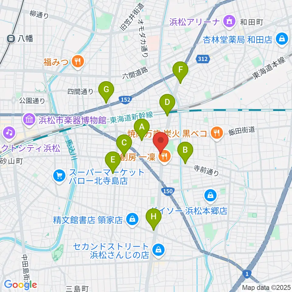 名塚センター ヤマハミュージック周辺のコンビニエンスストア一覧地図