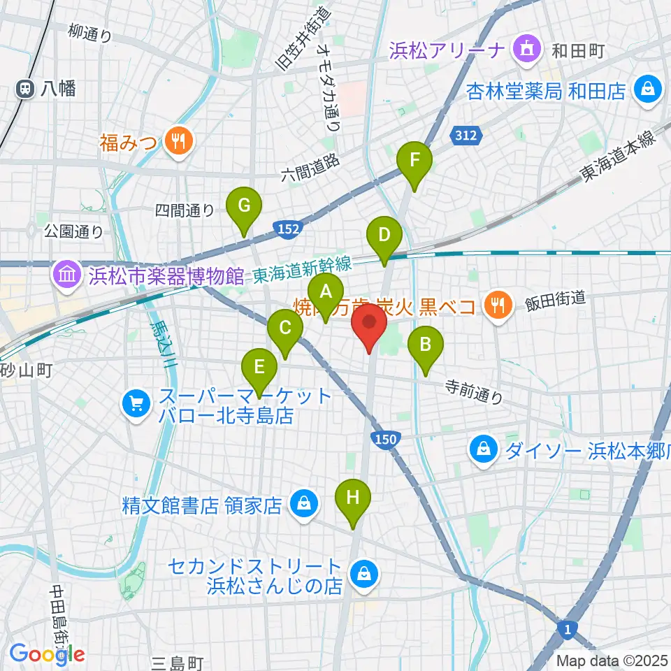 名塚センター ヤマハミュージック周辺のコンビニエンスストア一覧地図