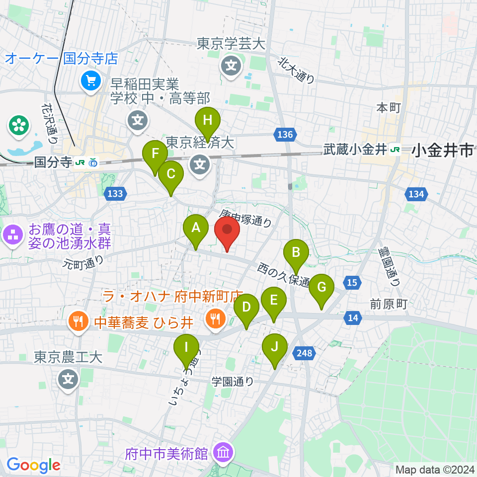 リンデピアノ教室周辺のコンビニエンスストア一覧地図