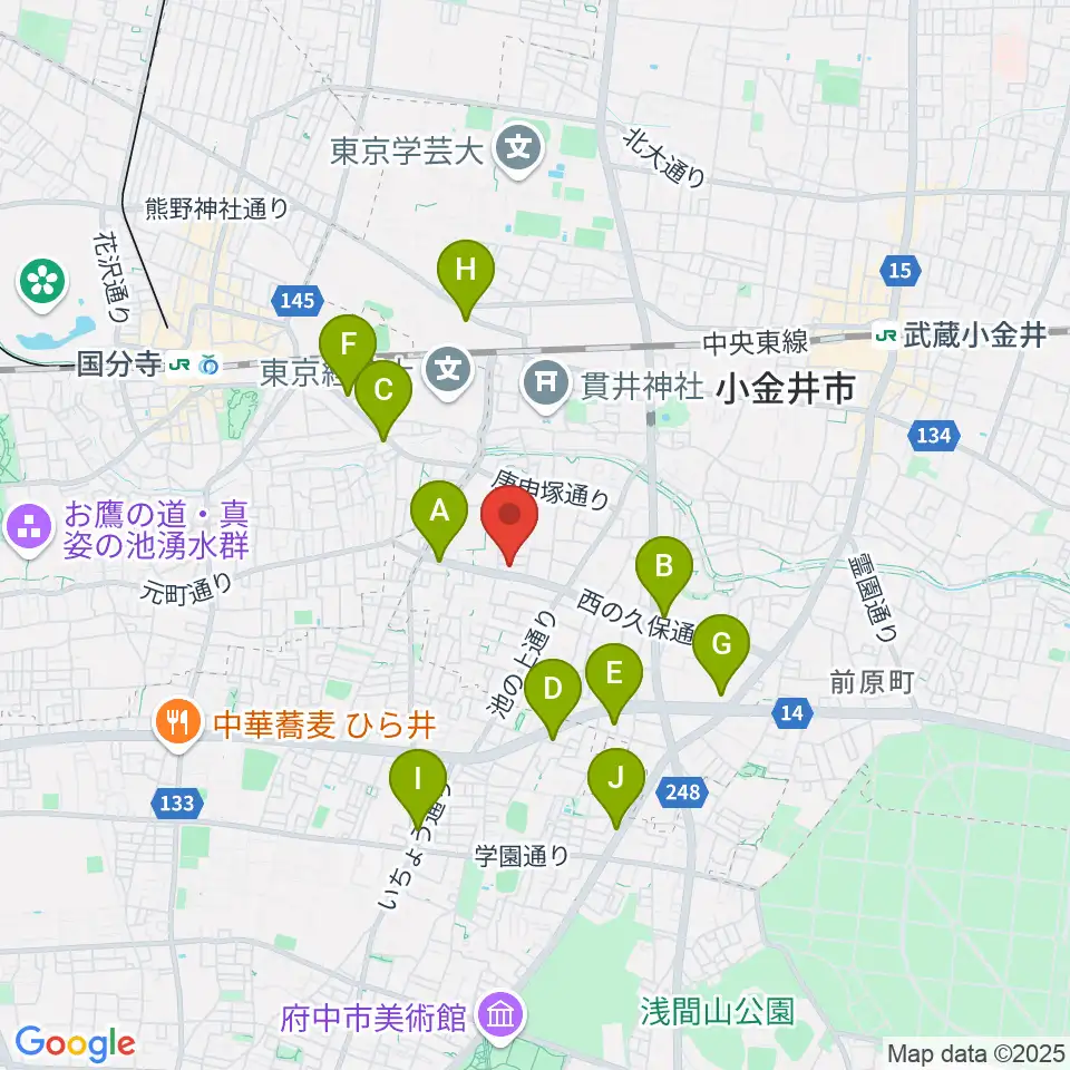 リンデピアノ教室周辺のコンビニエンスストア一覧地図