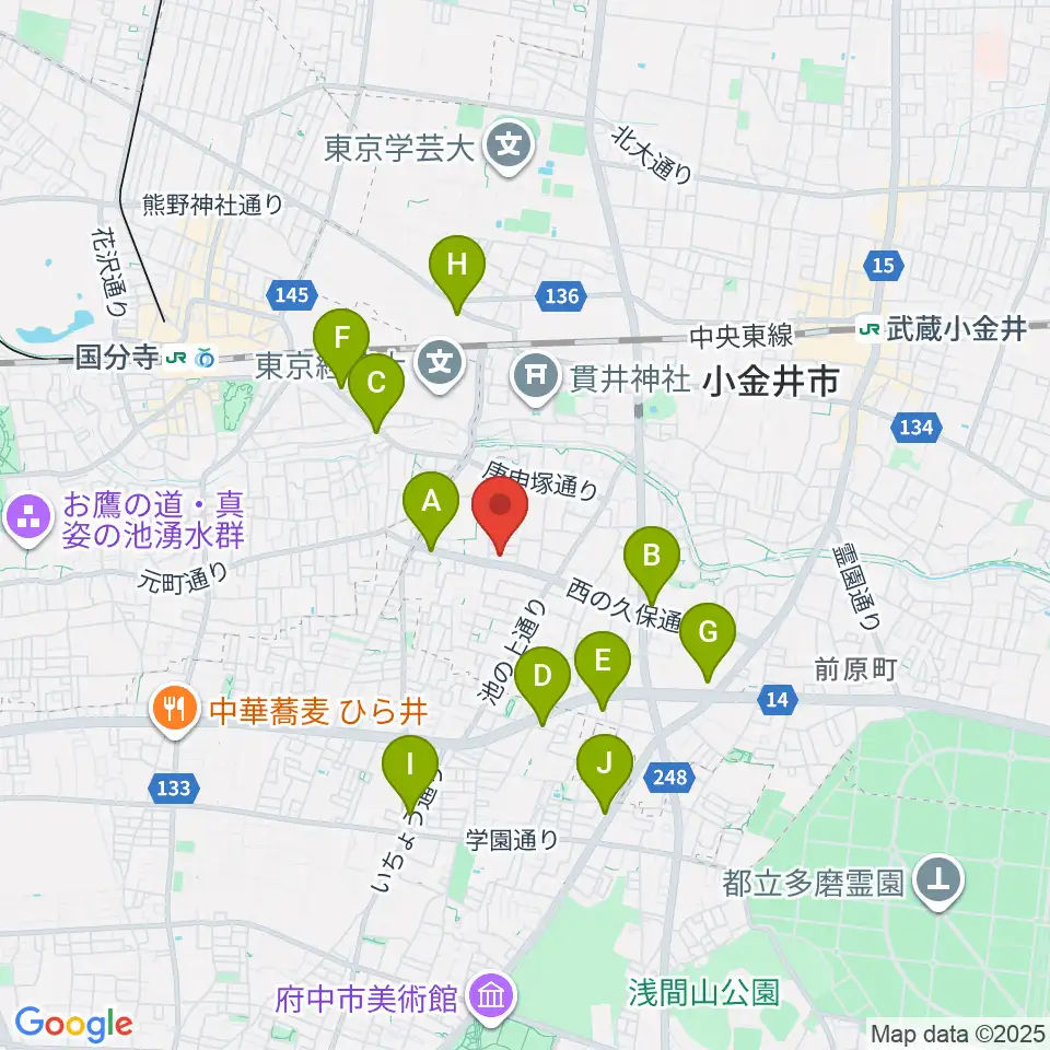 リンデピアノ教室周辺のコンビニエンスストア一覧地図