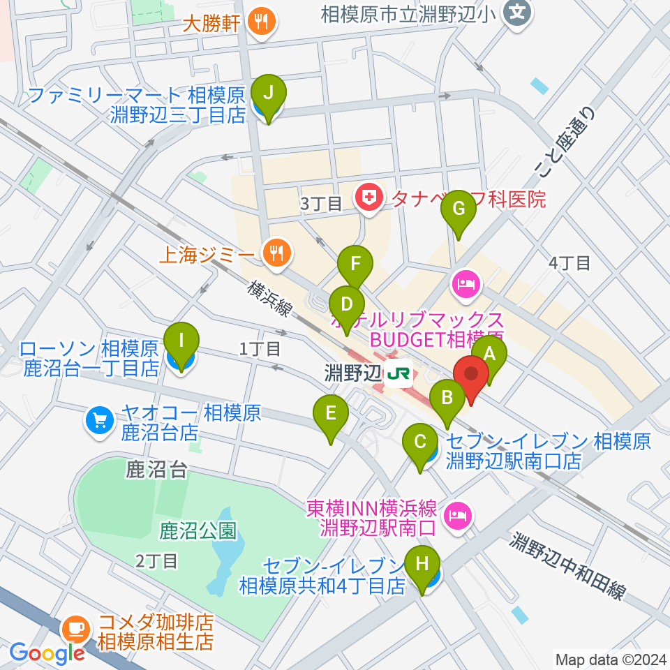 桜美林大学プルヌスホール周辺のコンビニエンスストア一覧地図