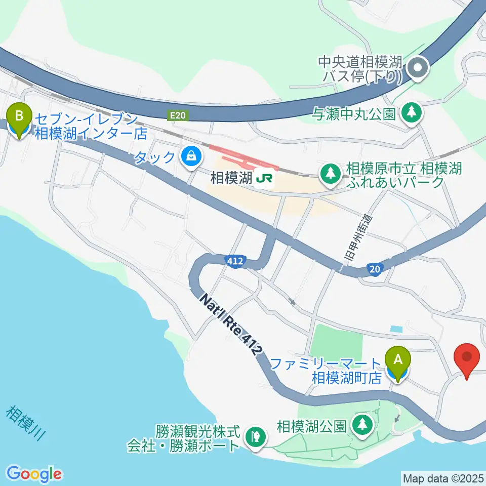 相模湖交流センター周辺のコンビニエンスストア一覧地図